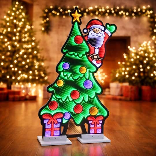 Melrose 48" Santa & Christmas Tree EkkoLight
